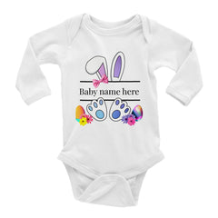 Personalized - Easter bunny Colorful - Classic Baby Long Sleeve Bodysuit