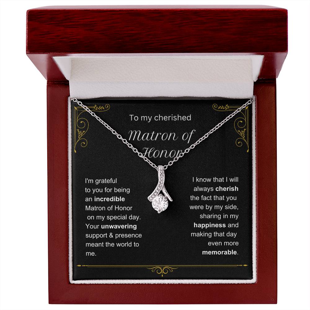 Unwavering support - Alluring Beauty Necklace - Gift for Matron of Honor - VindiBoutique