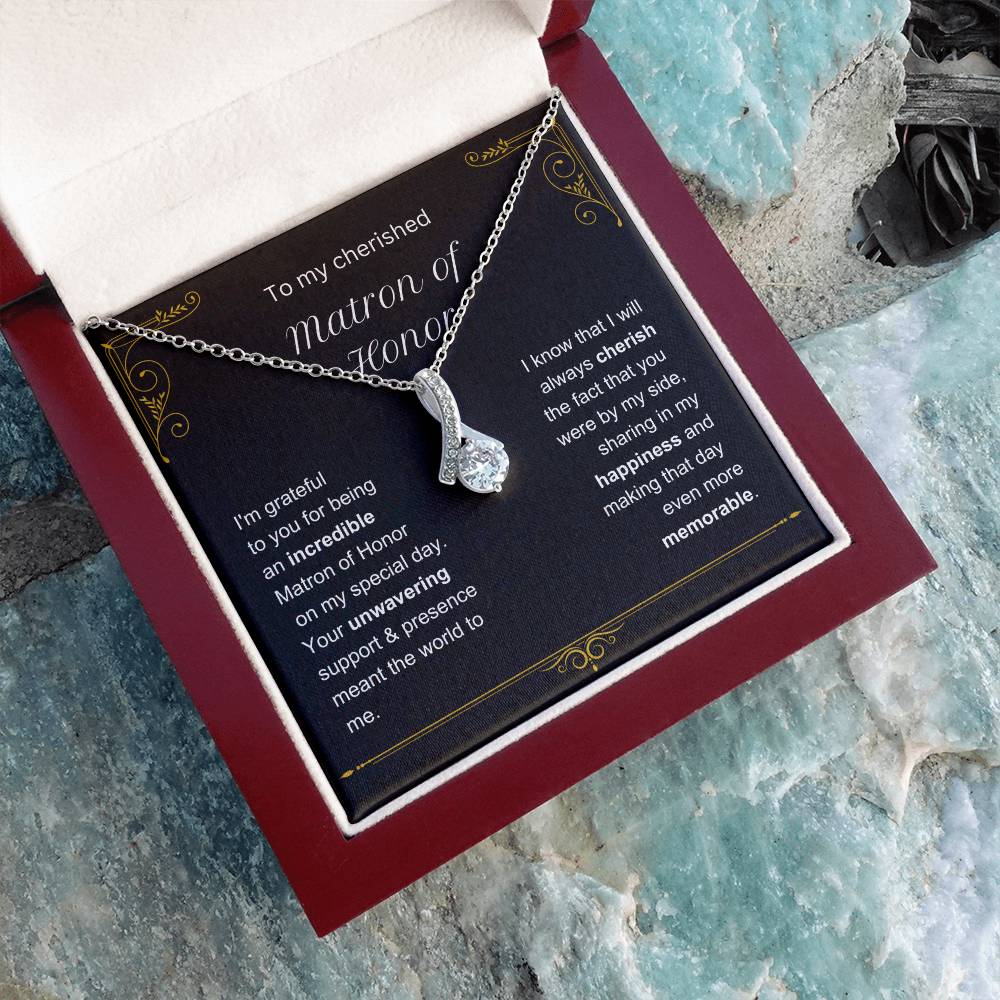 Unwavering support - Alluring Beauty Necklace - Gift for Matron of Honor - VindiBoutique