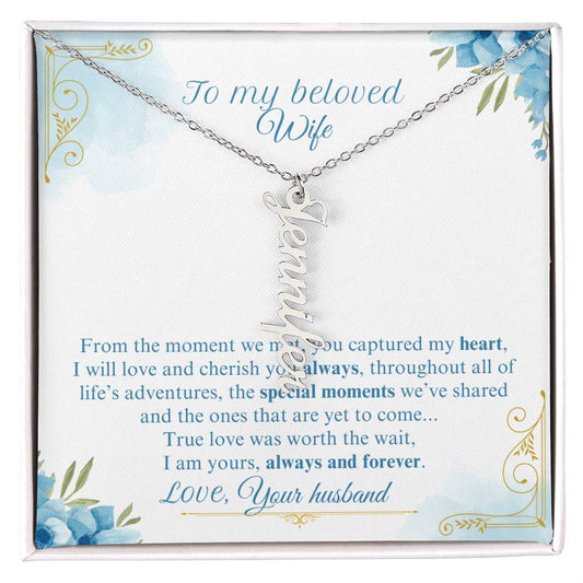 Personalised necklace with name for the one you love